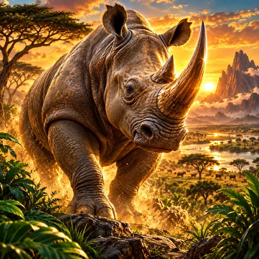Play the Great Rhino pokie at Here2Win Casino